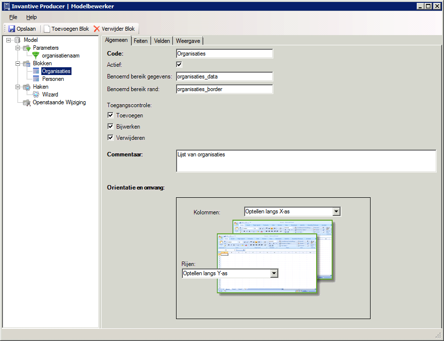 Scherm Invantive Control Blok Rekenmodel