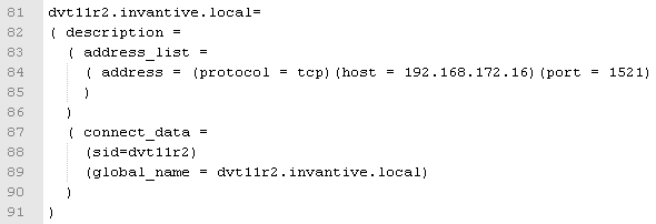 Installation Oracle Client: Configuration tnsnames.ora