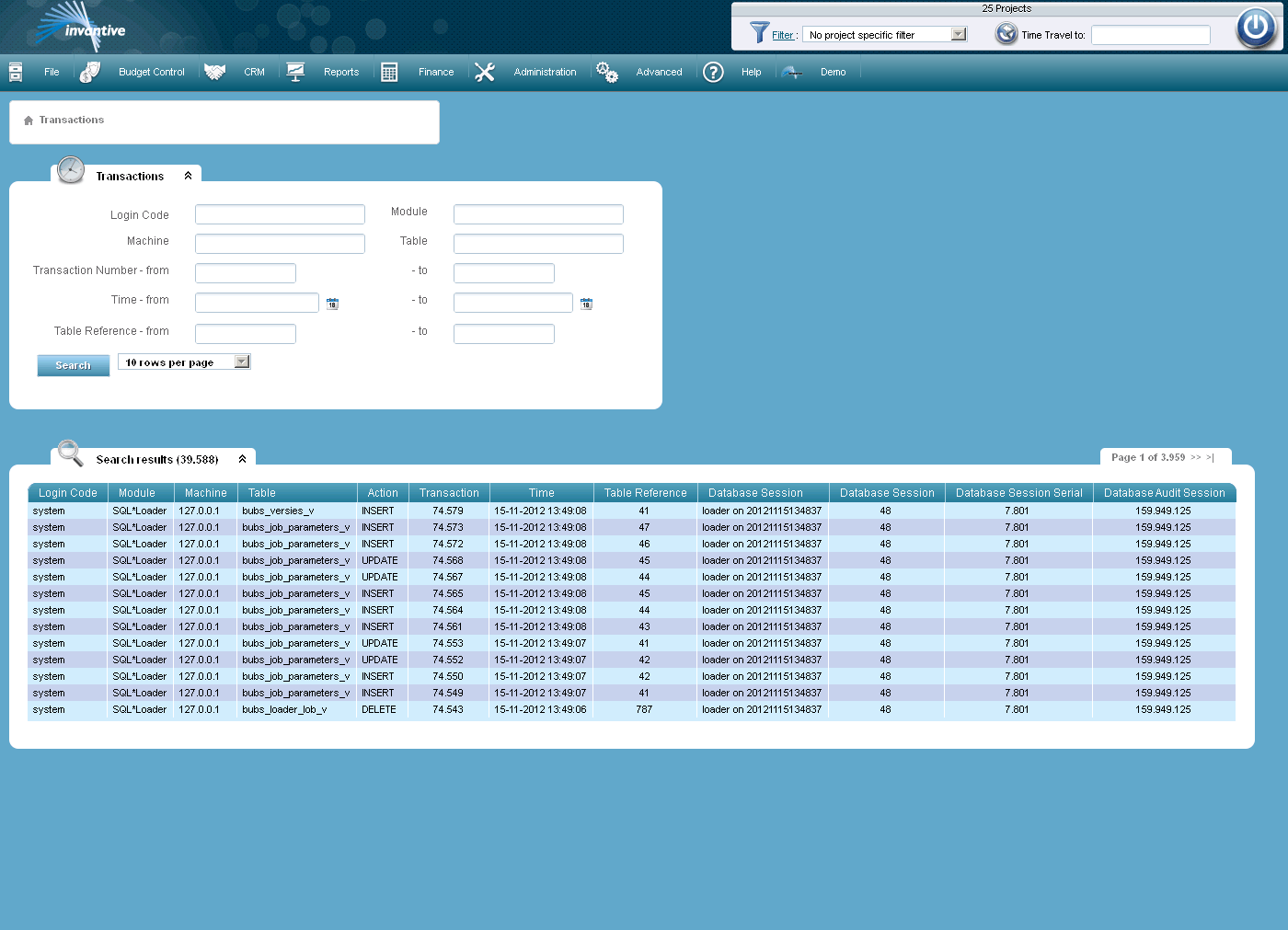 Transactions Screen