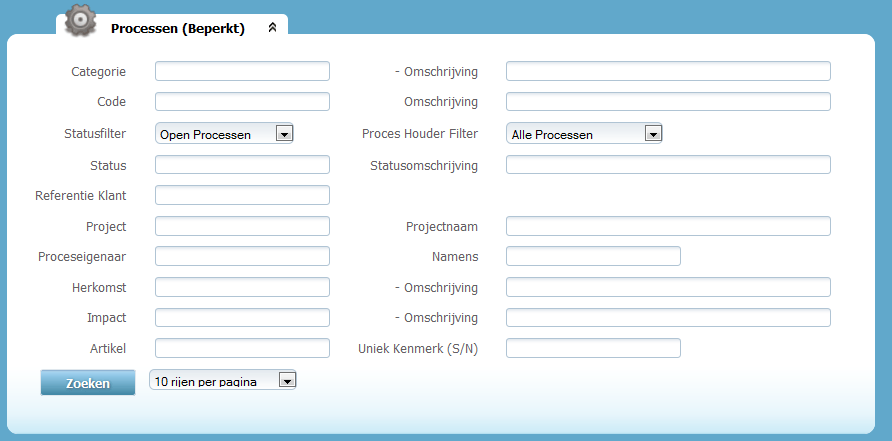 Scherm processen restricted section search open