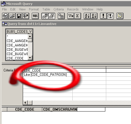 Scherm Microsoft Excel koppeling voor Invantive Estate: query aanpassen