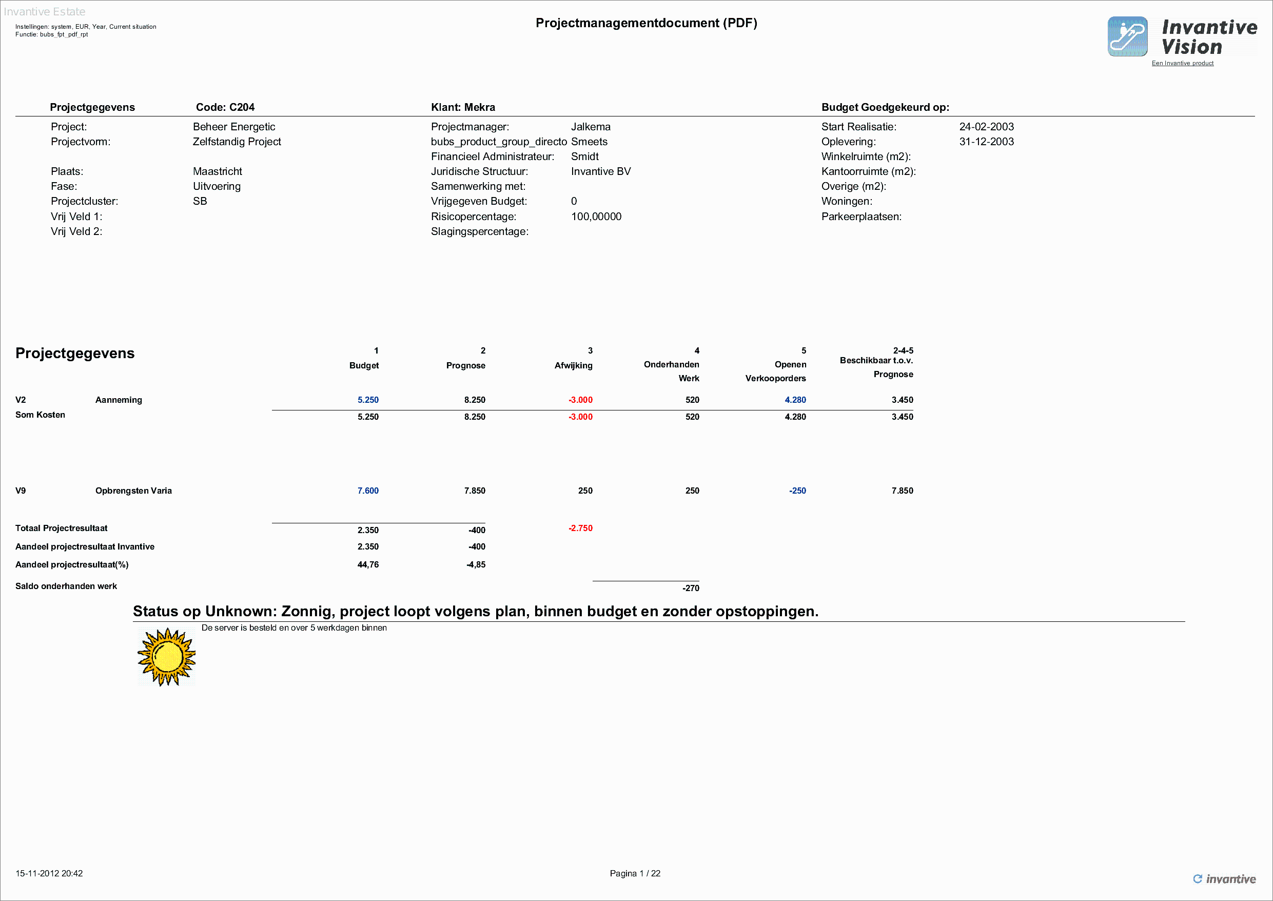 Rapport Projectmanagement Document