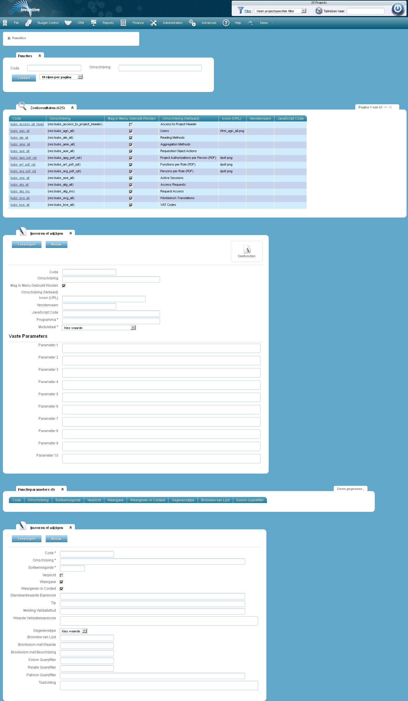 Scherm Functies