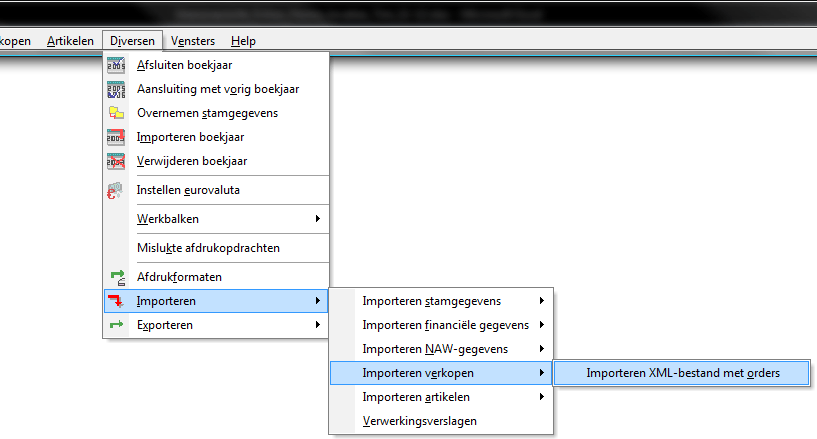 Scherm KING Koppeling: Conceptfactuur regels inlezen in KING