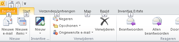 Outlook Add-in Navigatie