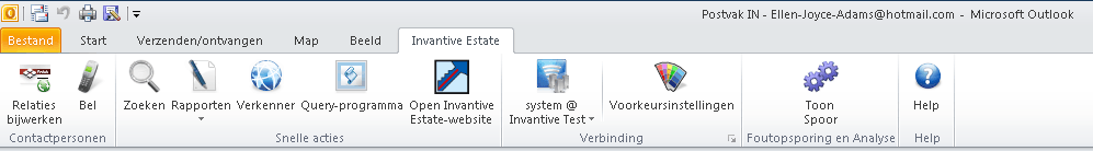 scherm outlook add in lint invantive estate