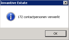 Outlook Add-inCcontactpersonen Update result