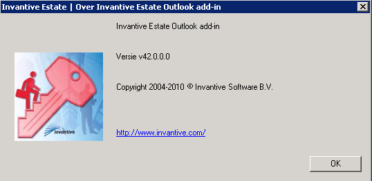 Screen about Invantive Estate Outlook Add-in