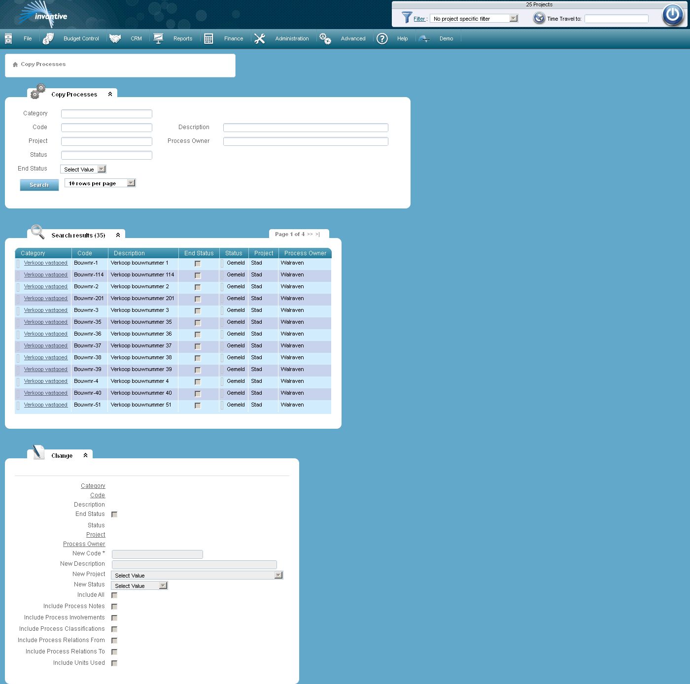 Copy Task Screen