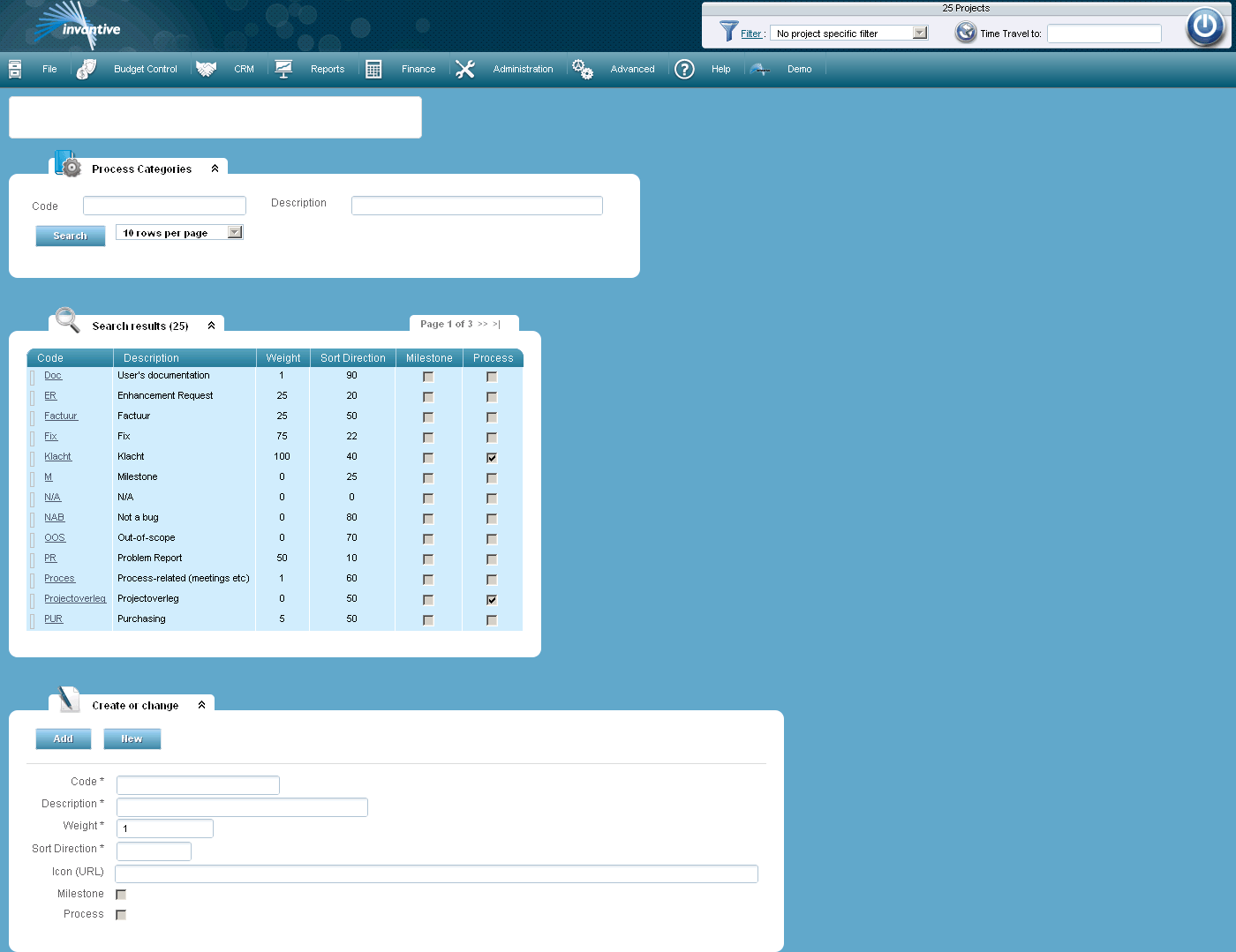 Task Categories Screen