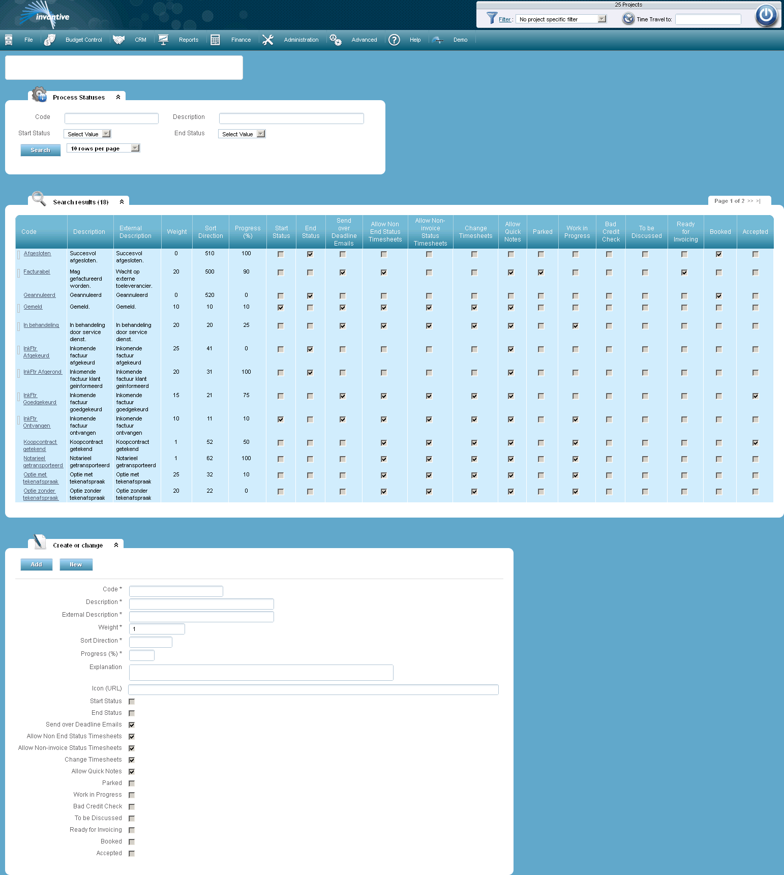 Task Statuses Screen