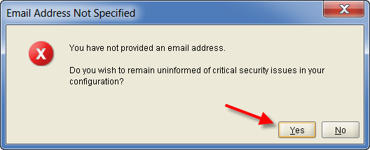 Installation Oracle 11g R2 on Windows: Accept warning