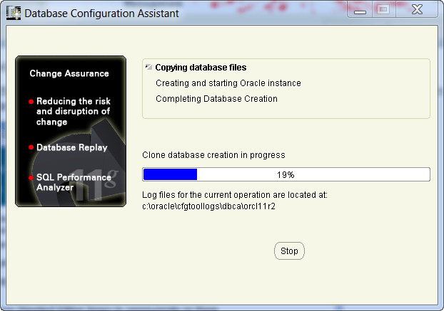 Installation Oracle 11g R2 on Windows: Database configuration assistant