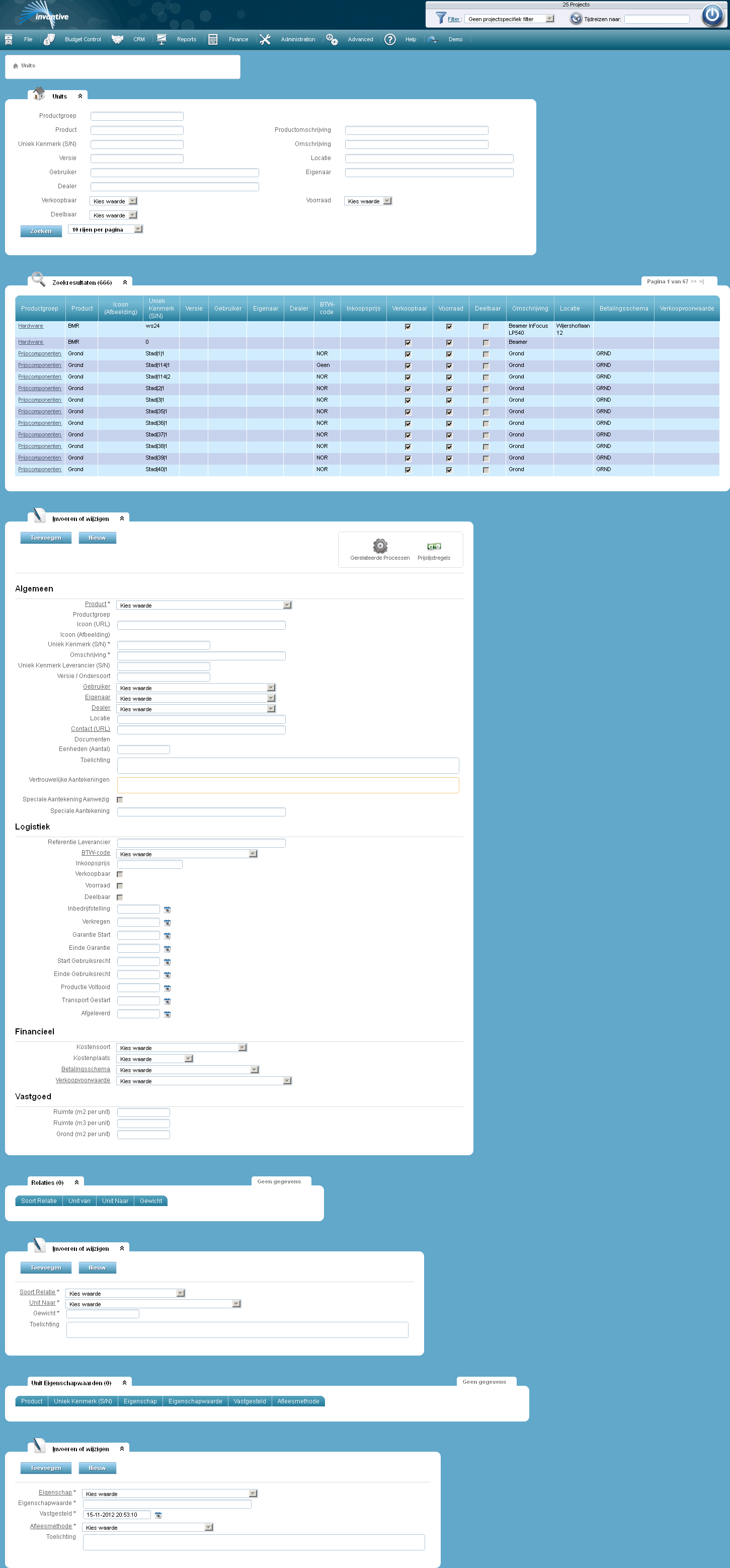 Scherm Units